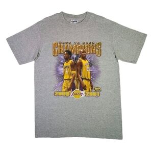 Vintage Lakers 2001 Back To Back Champions Shirt Large NBA Basketball Sportswear